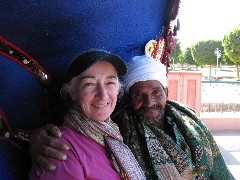 Ruth Bennett McDougal Dorrough; carriage driver (wanted a big tip); Trips; Egypt; Carriage Ride from Temple Horus